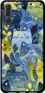 TPU чехол Із зображенням котячого лісу для Huawei P20 Pro - 6447b-1470 изображение 
