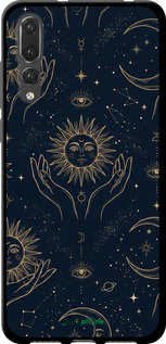 TPU чехол Celestial Harmony: Sun & Moon Gold Mystic Pattern для Huawei P20 Pro - 6778b-1470 изображение 