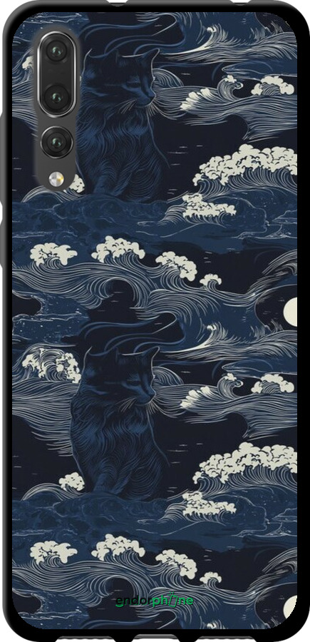 TPU чехол Морская тематика в стиле арт-деко для Huawei P20 Pro - 6520b-1470 изображение 