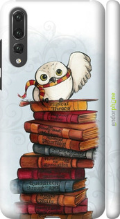 3D пластиковий матовий чехол Сова та книги для Huawei P20 Pro - 6436m-1470 изображение 