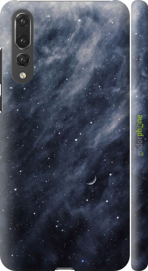 3D пластиковий матовий чехол Сині хмари, Синій місяць для Huawei P20 Pro - 6398m-1470 изображение 