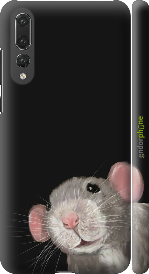 3D пластиковий матовий чехол The Peeking Rat для Huawei P20 Pro - 6442m-1470 изображение 