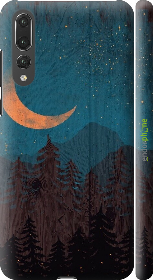 3D пластиковий матовий чехол Зоряний ліс для Huawei P20 Pro - 6480m-1470 изображение 
