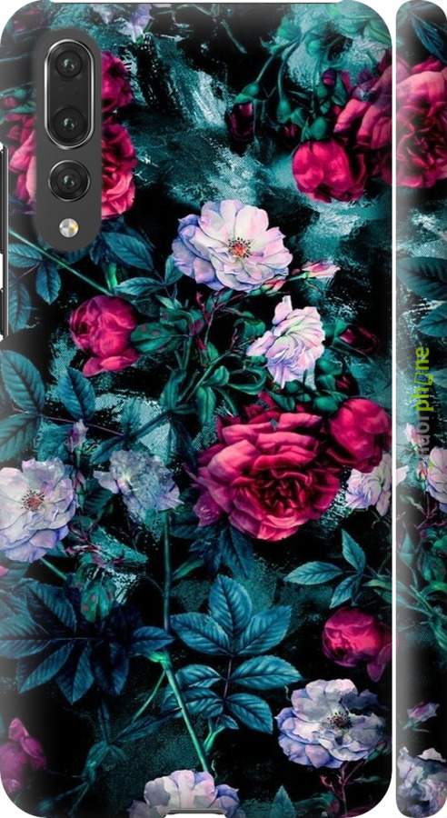 3D пластиковий матовий чехол Сад та троянди для Huawei P20 Pro - 6483m-1470 изображение 