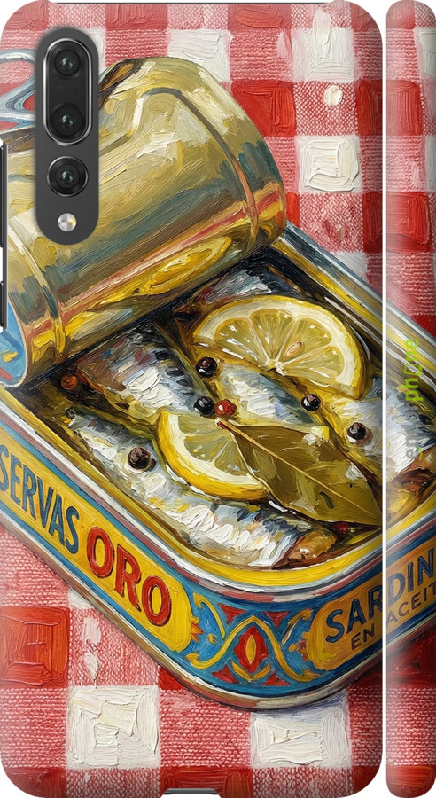 3D пластиковый матовый чехол Vintage Sardine Tin Phone для Huawei P20 Pro - 6772m-1470 изображение 