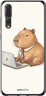 2D пластиковый чехол Funny Capybara CEO Working для Huawei P20 Pro - 6777t-1470 изображение 