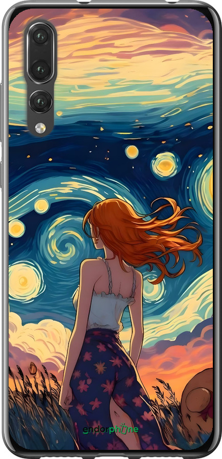 2D пластиковий чехол Дівчина Арт для Huawei P20 Pro - 6325t-1470 изображение 