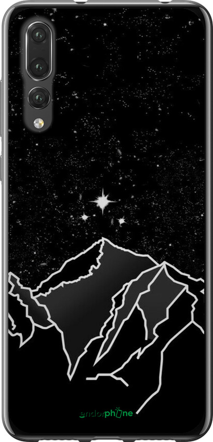 2D пластиковый чехол Минималистический горный пейзаж для Huawei P20 Pro - 6438t-1470 изображение 