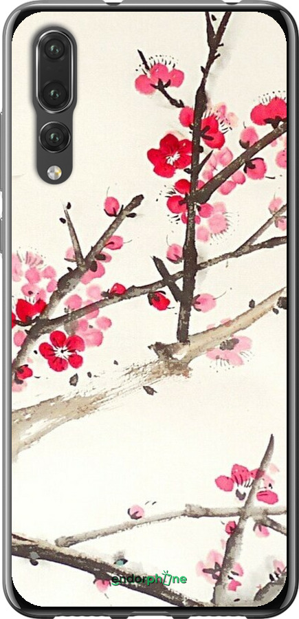 2D пластиковый чехол Принт с изображением цветения сакуры для Huawei P20 Pro - 6545t-1470 изображение 