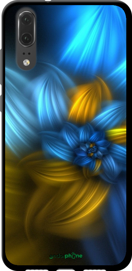 

TPU чорний чохол "Візерунок 46" для Huawei P20, Синій