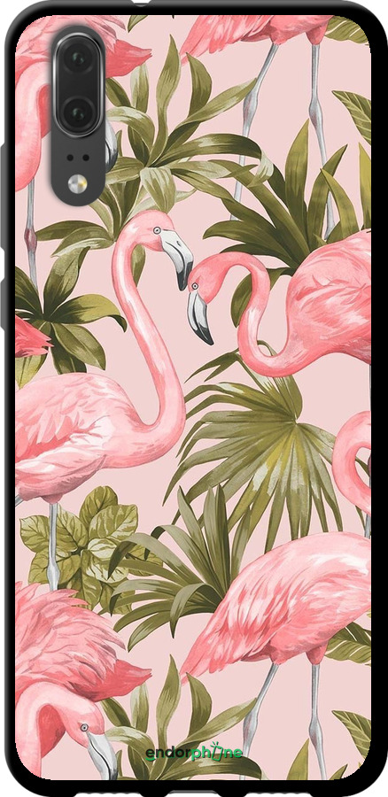 TPU чехол фламинго 2 для Huawei P20 - 4360b-1396 изображение 