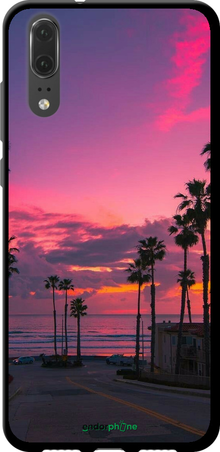 TPU чехол Пальмы для Huawei P20 - 5873b-1396 изображение 