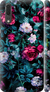 3D пластиковый матовый чехол Сад и розы для Huawei P20 - 6483m-1396 изображение 