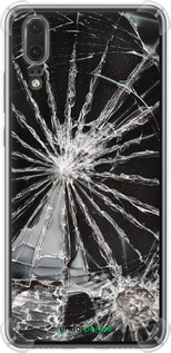 Силикон с усиленными углами чехол Glass для Huawei P20 - 6608sp-1396 изображение 