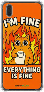 Силикон с усиленными углами чехол 'Funny Cat' для Huawei P20 изображение 5