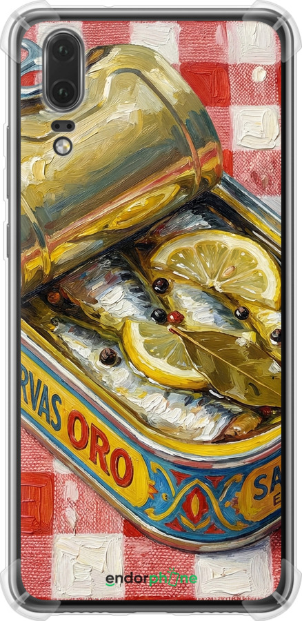 Силіконовий протиударний с посиленими кутами чехол Vintage Sardine Tin Phone для Huawei P20 - 6772sp-1396 изображение 