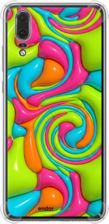 Силикон с усиленными углами чехол Y2K Jelly Dream для Huawei P20 - 6780sp-1396 изображение 