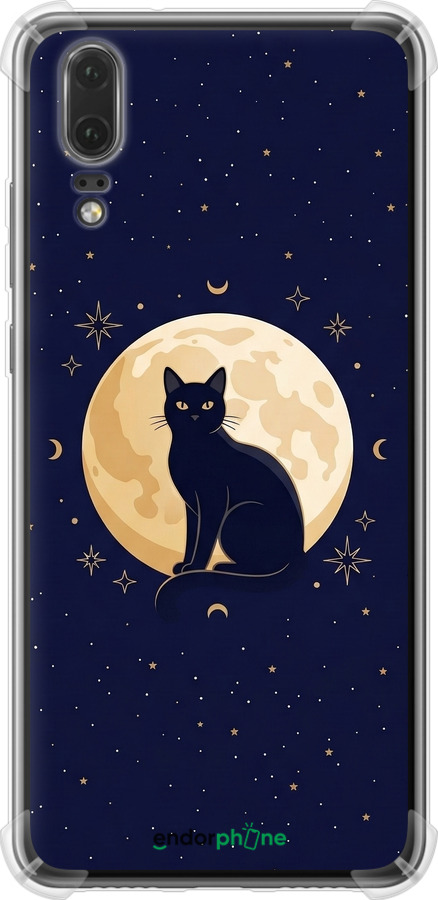 Силикон с усиленными углами чехол Cute Cat Celestial/Witchy для Huawei P20 - 6787sp-1396 изображение 
