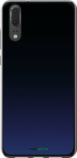 2D пластиковый чехол Градиент в тёмно - синем стиле для Huawei P20 - 6542t-1396 изображение 