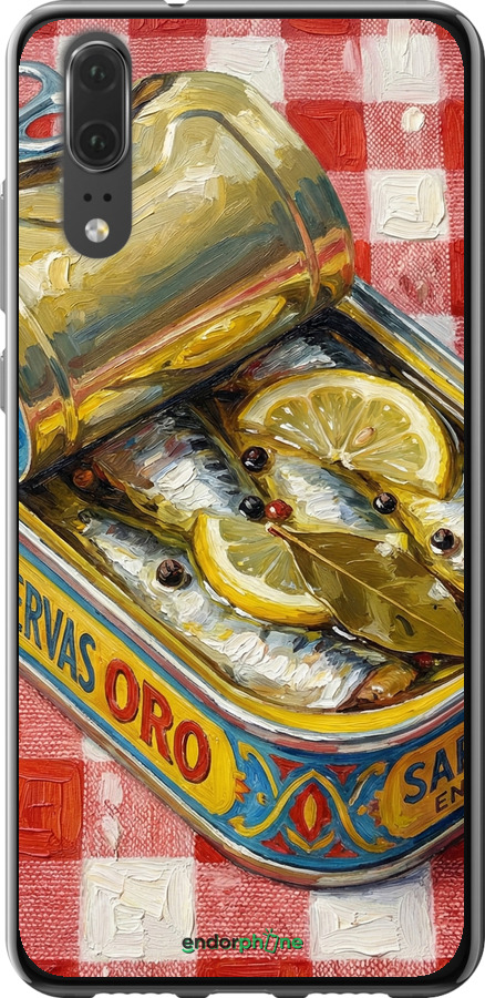 2D пластиковый чехол Vintage Sardine Tin Phone для Huawei P20 - 6772t-1396 изображение 