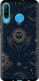 TPU чехол Celestial Harmony: Sun & Moon Gold Mystic Pattern для Huawei P30 Lite - 6778b-1651 изображение 