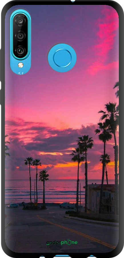 TPU чехол Пальмы для Huawei P30 Lite - 5873b-1651 изображение 