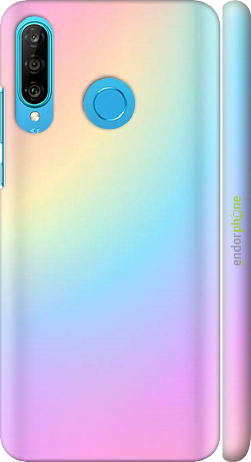 

3D пластиковий матовий чохол "Веселка 2" для Huawei P30 Lite, Рожевий