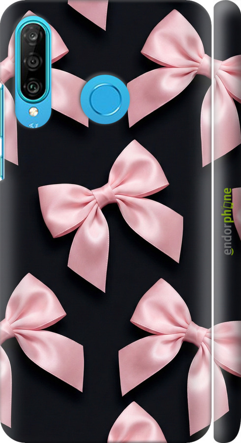 3D пластиковый матовый чехол Coquette Ribbons Dark Coquette для Huawei P30 Lite - 6767m-1651 изображение 