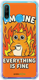 Силикон с усиленными углами чехол Funny Cat для Huawei P30 Lite - 6786sp-1651 изображение 