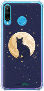 Силикон с усиленными углами чехол Cute Cat Celestial/Witchy для Huawei P30 Lite - 6787sp-1651 изображение 