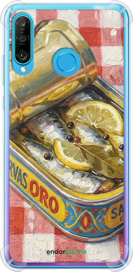 Силіконовий протиударний с посиленими кутами чехол Vintage Sardine Tin Phone для Huawei P30 Lite - 6772sp-1651 изображение 