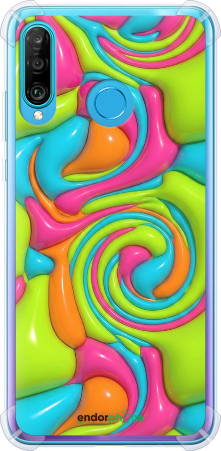 Силіконовий протиударний с посиленими кутами чехол Y2K Jelly Dream для Huawei P30 Lite - 6780sp-1651 изображение 