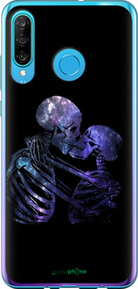 2D пластиковый чехол С изображением скелета для Huawei P30 Lite - 6537t-1651 изображение 