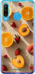 2D пластиковый чехол Фрукты 3 для Huawei P30 Lite - 6703t-1651 изображение 