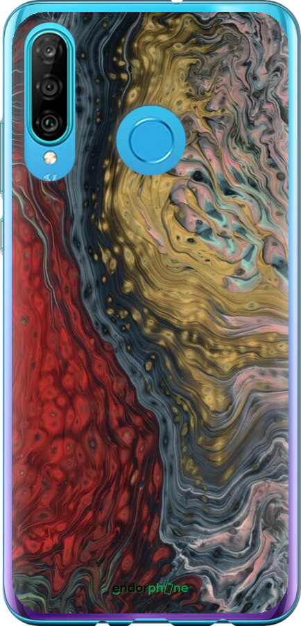 2D пластиковый чехол С изображением абстрактной живописи для Huawei P30 Lite - 6530t-1651 изображение 