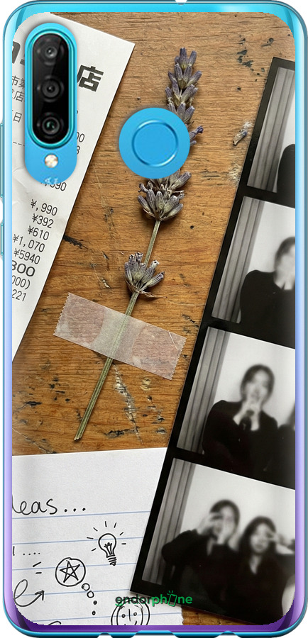 Силиконовый чехол Aesthetic Scrapbook Collage для Huawei P30 Lite - 6773u-1651 изображение 
