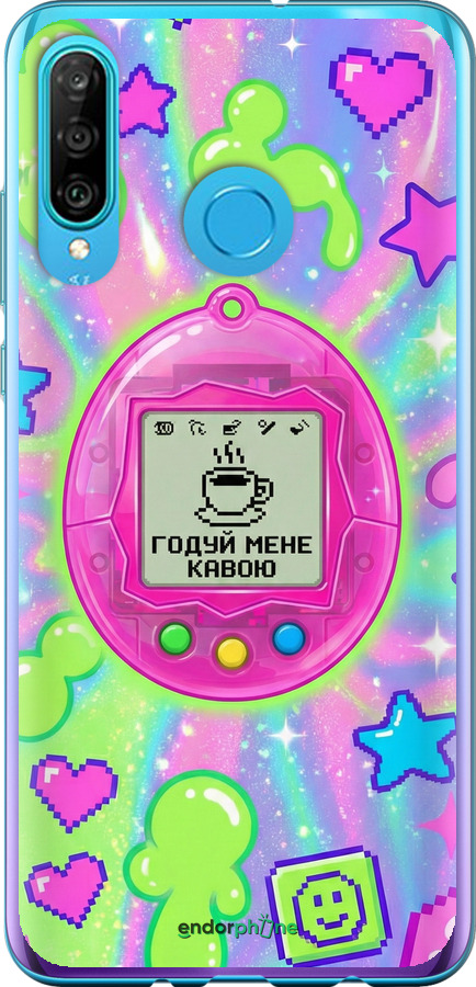 Силиконовый чехол Y2K Aesthetic Retro Pet: Годуй мене кавою для Huawei P30 Lite - 6784u-1651 изображение 
