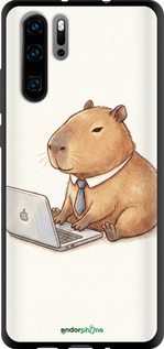 TPU чехол Funny Capybara CEO Working для Huawei P30 Pro - 6777b-1621 изображение 