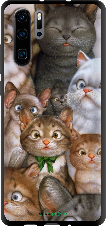 

TPU чорний чохол "Коти" для Huawei P30 Pro
