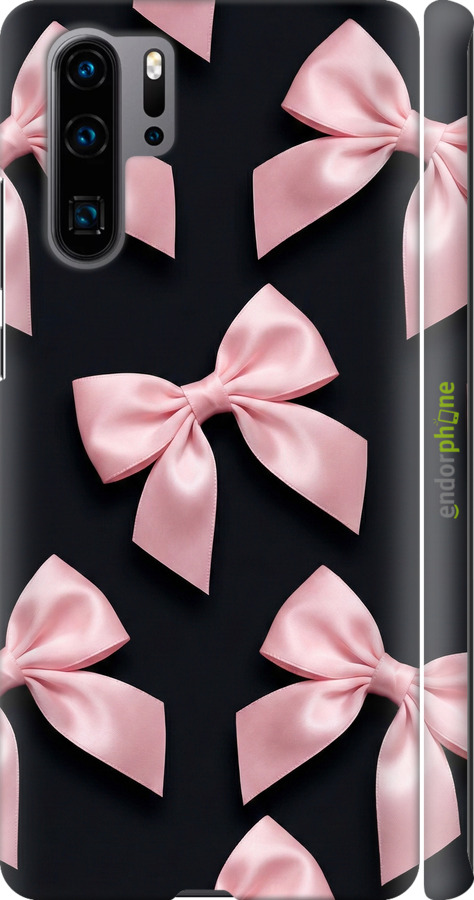 3D пластиковый матовый чехол Coquette Ribbons Dark Coquette для Huawei P30 Pro - 6767m-1621 изображение 