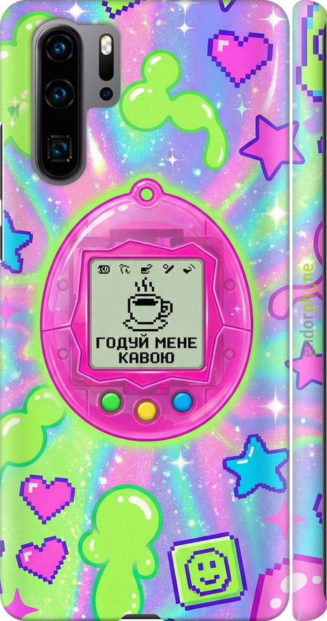 3D пластиковый матовый чехол Y2K Aesthetic Retro Pet: Годуй мене кавою для Huawei P30 Pro - 6784m-1621 изображение 