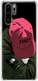 Силіконовий протиударний с посиленими кутами чехол logo de yeezy для Huawei P30 Pro - 3995sp-1621 изображение 