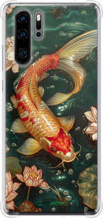 Силіконовий протиударний с посиленими кутами чехол Мелодія Лотоса для Huawei P30 Pro - 6106sp-1621 изображение 