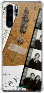 Силіконовий протиударний с посиленими кутами чехол Aesthetic Scrapbook Collage для Huawei P30 Pro - 6773sp-1621 изображение 