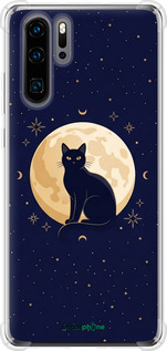 Силіконовий протиударний с посиленими кутами чохол 'Cute Cat Celestial/Witchy' для Huawei P30 Pro зображення 3