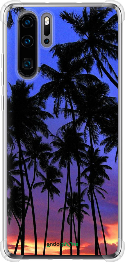 Силикон с усиленными углами чехол Пальмы для Huawei P30 Pro - 4324sp-1621 изображение 