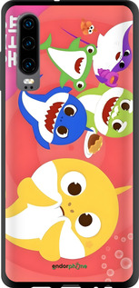 TPU чехол Бейби Шаркс для Huawei P30 - 6305b-1622 изображение 