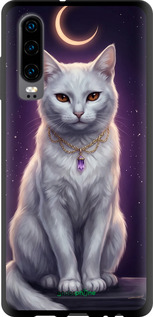 TPU чехол Mystic White Cat Gothic Dark Purple Gold для Huawei P30 - 6805b-1622 изображение 