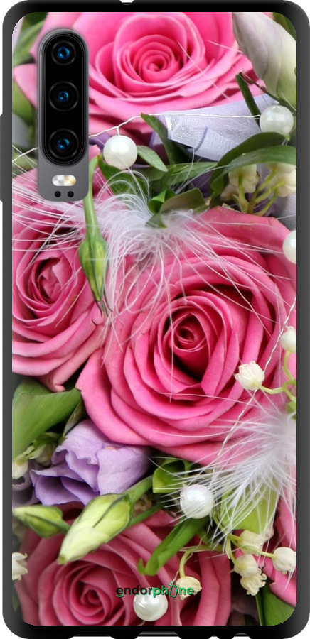 

TPU чорний чохол "Ніжність" для Huawei P30, Рожевий