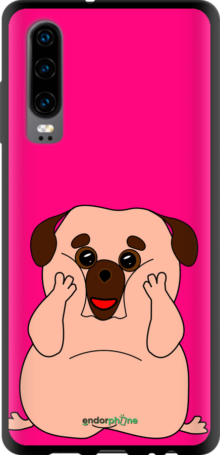 TPU чехол Веселий мопс для Huawei P30 - 4908b-1622 изображение 